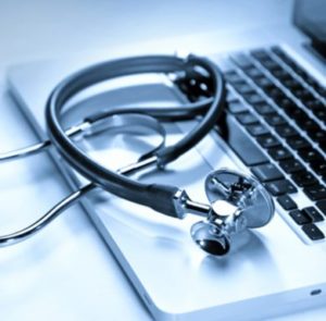 Stethoscope on Doctor Laptop | TeleMed Inc.